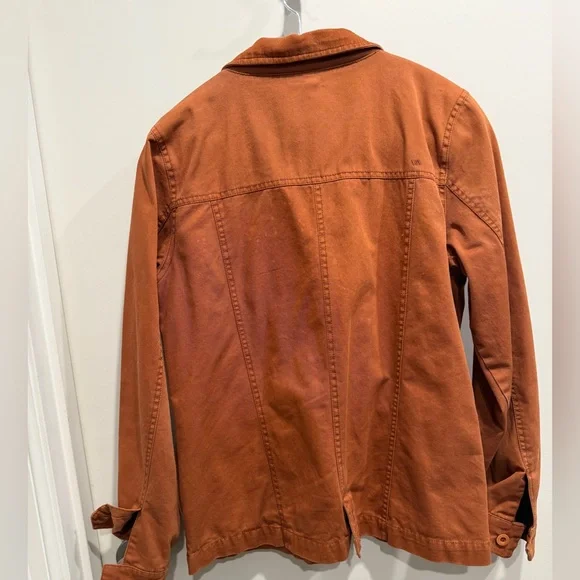 RVCA Women's Orange Military like Jacket. Pre-Loved. - Picture 4 of 10